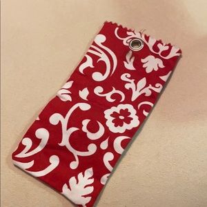 Red, white and gray design Sunglasses case